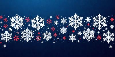 The primary subject of the image is a snowflake pattern, which is displayed on a blue background. The setting is a dark blue surface, and the visual style is a combination of digital art and illustration. The dominant colors are white and blue, creating a calm and serene atmosphere.